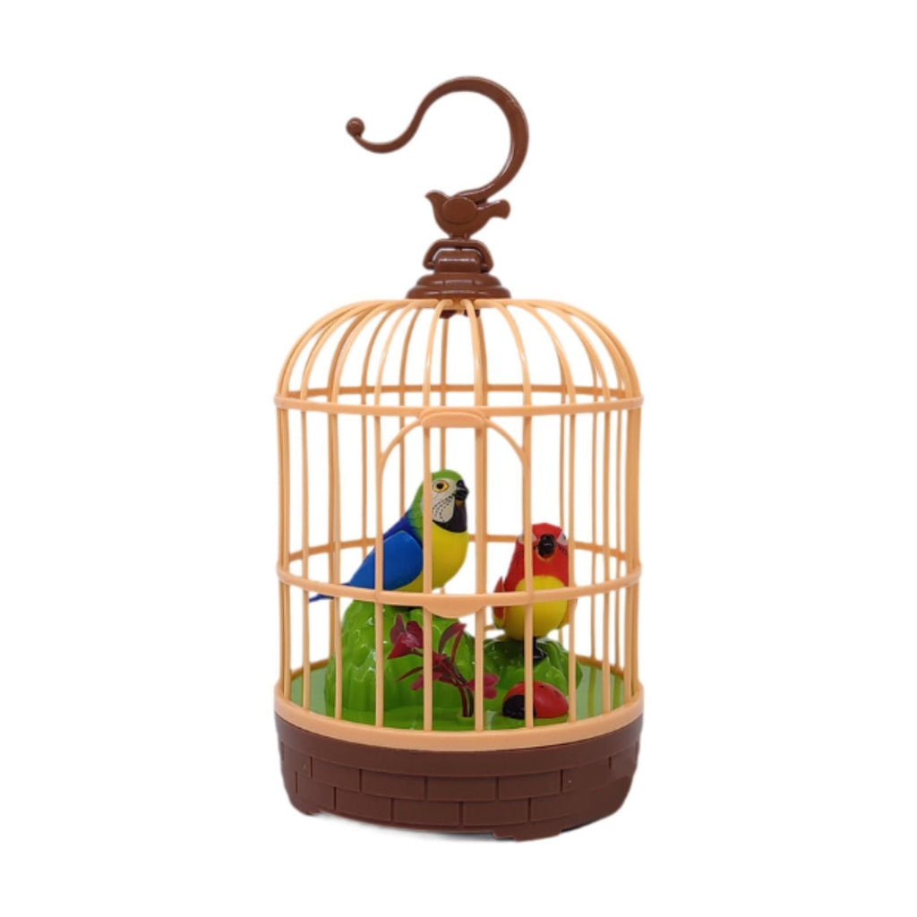 Singing Chirping Bird in Cage Talking Chirping Fluttering for Children Kids