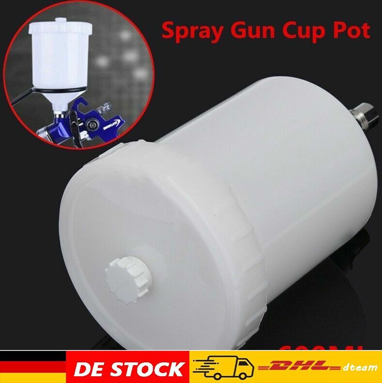 600ml Plastic HVLP Paint Cup Pot For SATA Spray Gun Connector Jet Paint Sprayer