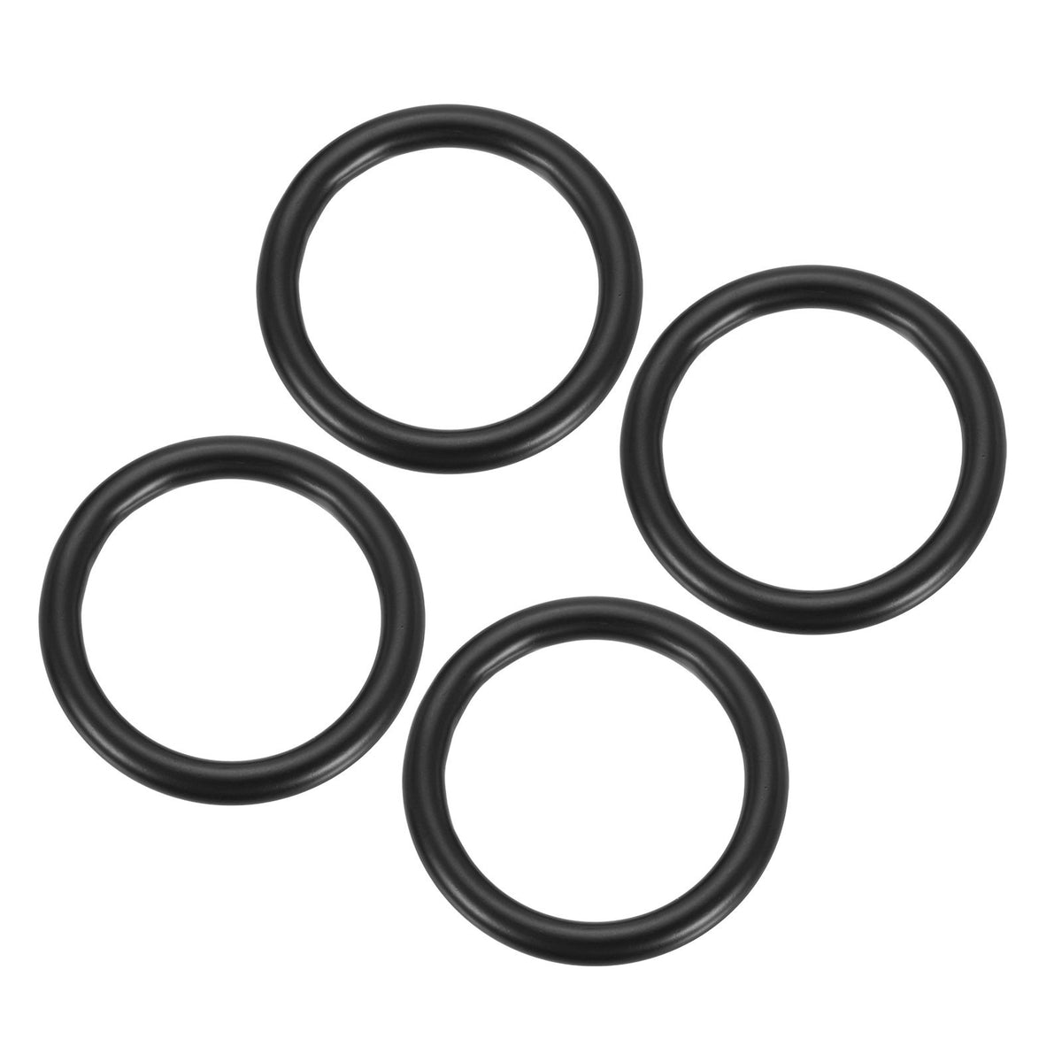 1.6" Metal O Ring, 4Pcs Seamless 304 Stainless Steel Rings Black 5mm x 40mm