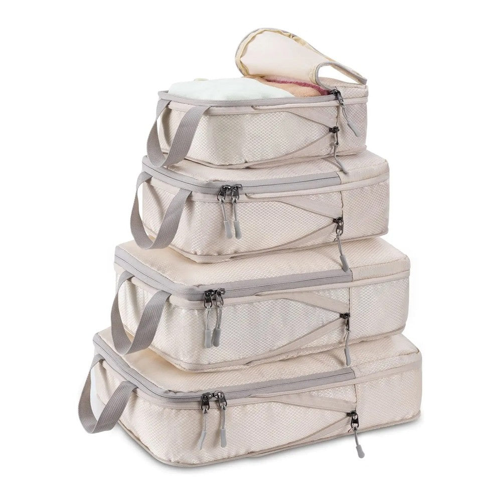 4Pcs Compression Bags Organiser Suitcases Packing Cubes Storage Luggage Travel