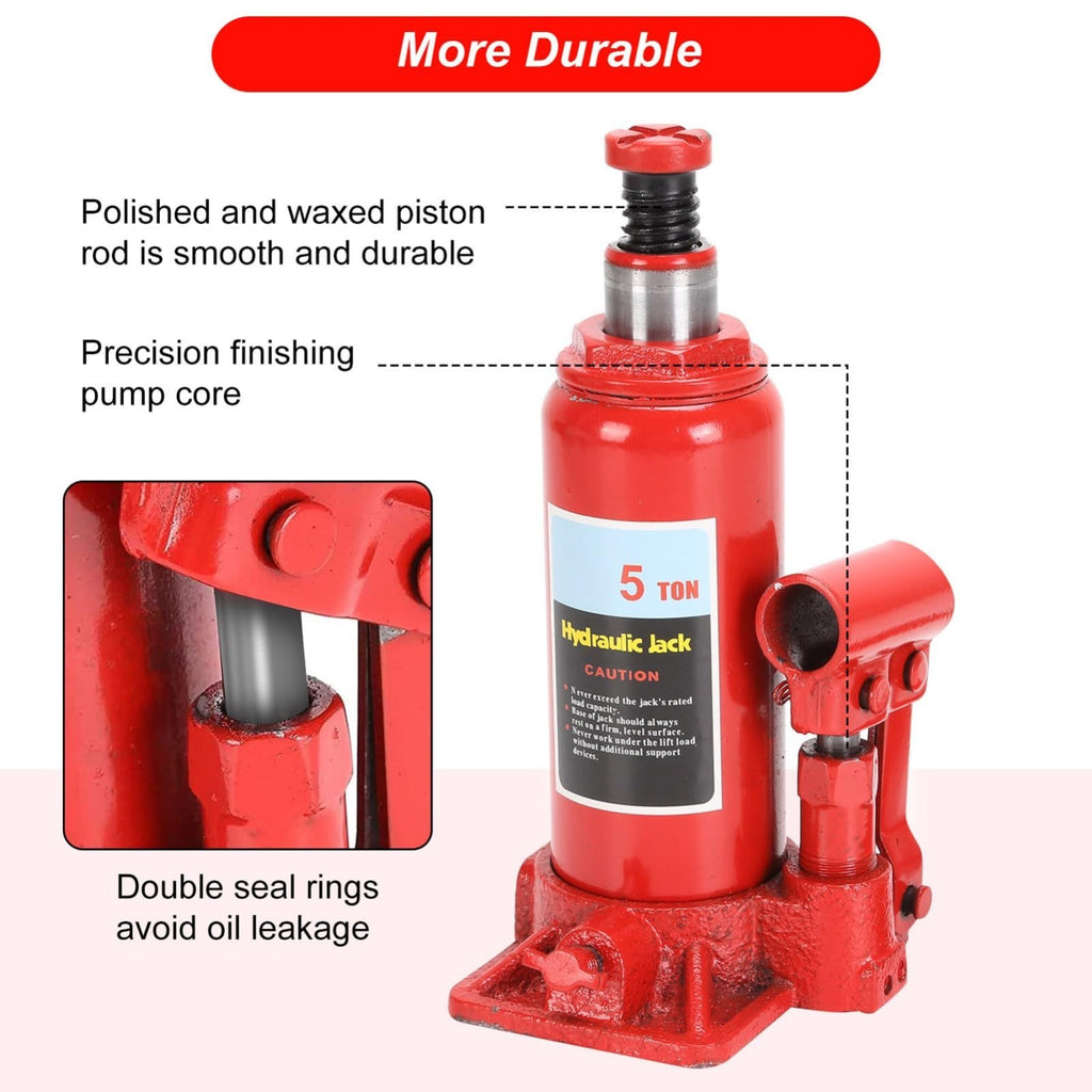 5 Ton Heavy Duty Professional Bottle Jack CAR VAN TRUCK Hydraulic Jack