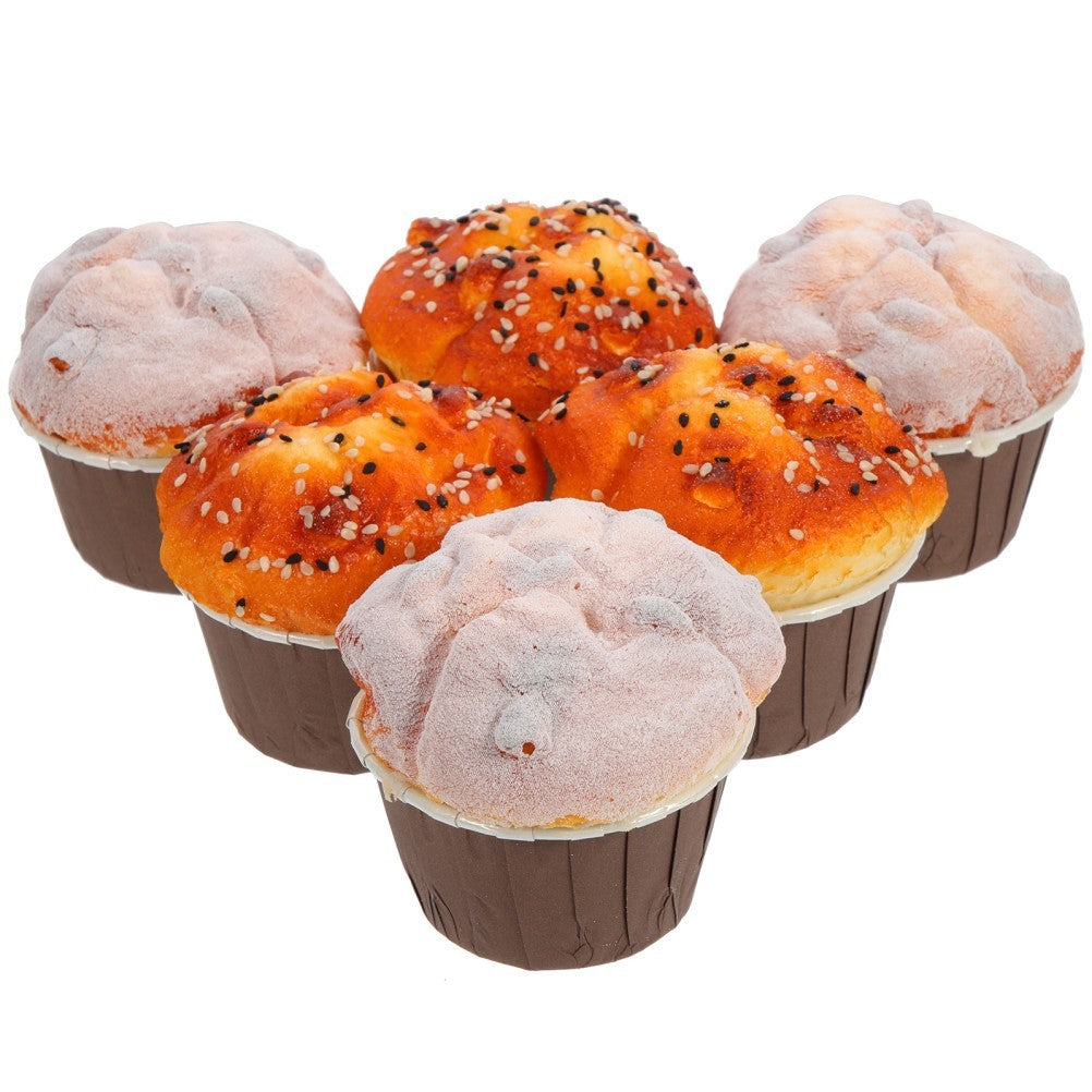 6 Pcs Artificial PU Cake Model Fake Food Decoration for Restaurant Display.*