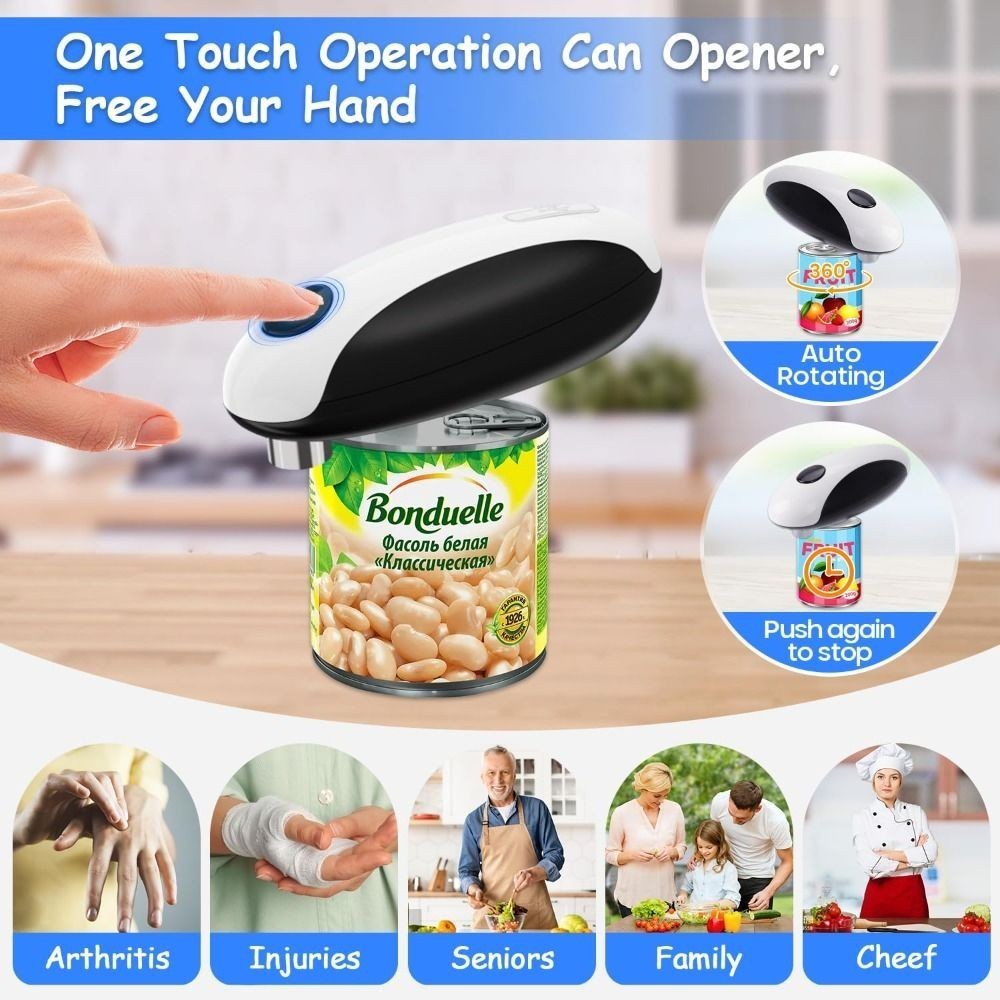 Rechargeable Automatic Can Opener Portable Kitchen Gadgets  Seniors