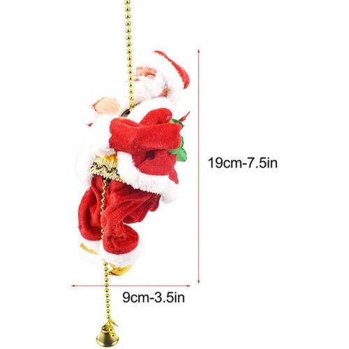 Christmas Electric Santa Claus Climbing Ladder Doll Music Xmas Music Decor Party