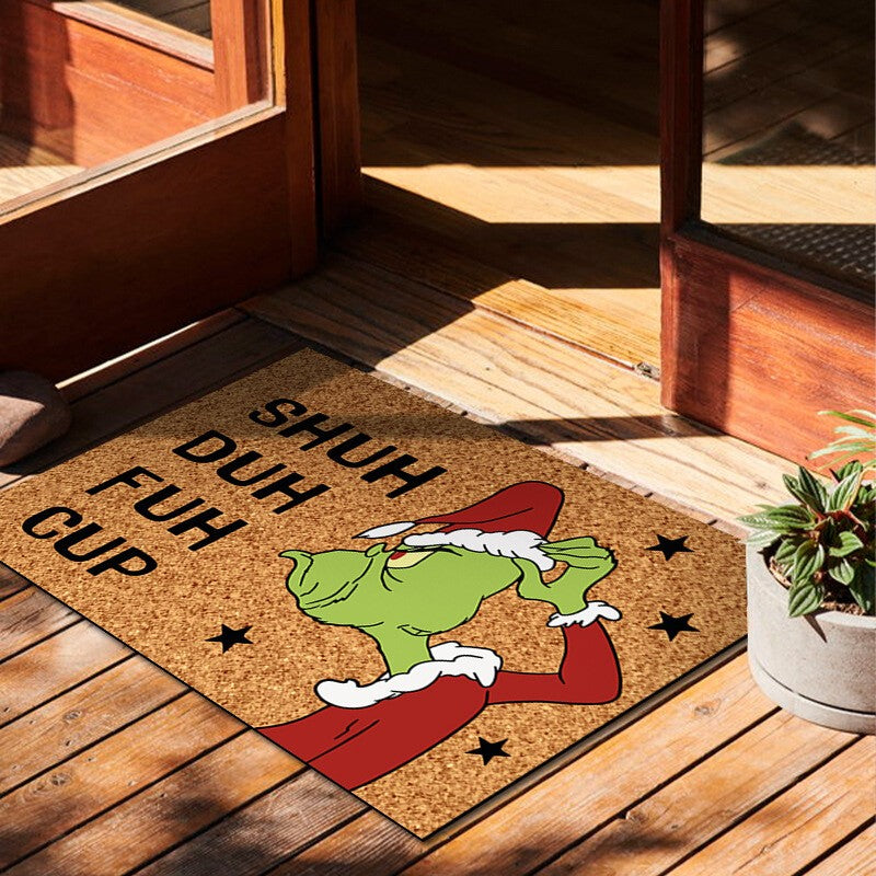 Grinch Christmas Festival Decoration Front Door Mat Carpet Xmas Indoor Outdoor