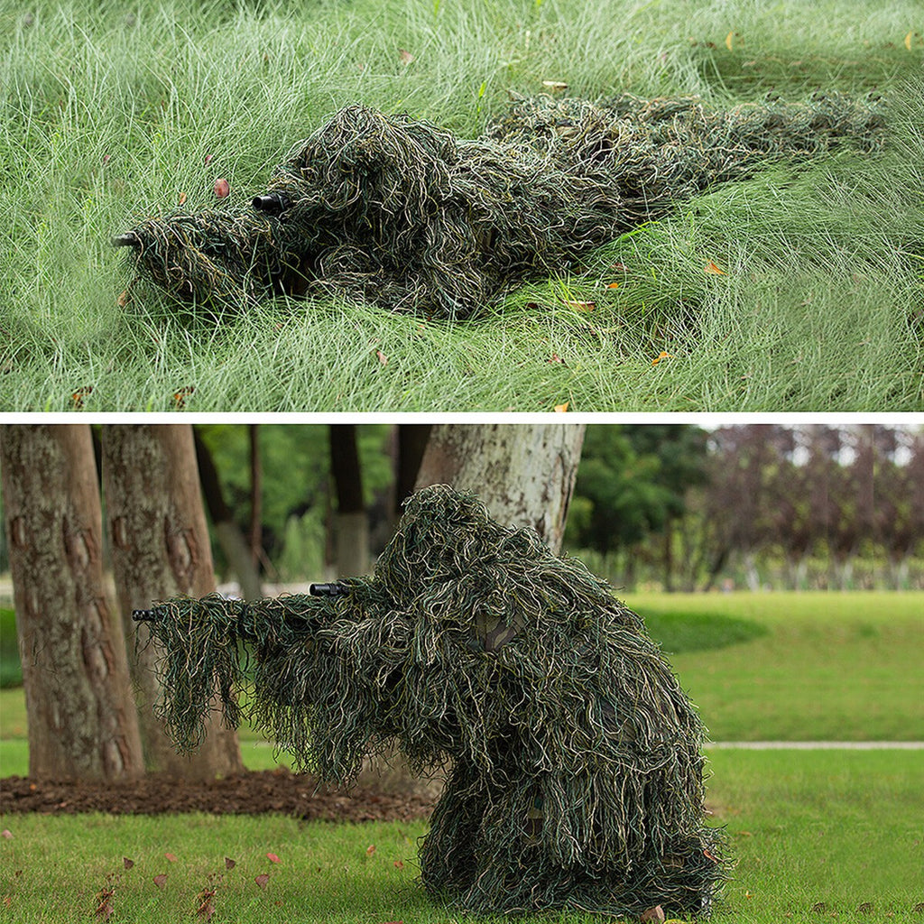 Camouflage Ghillie Suit Woodland Hunting Camo Ghillie Burlap Suit For Adult
