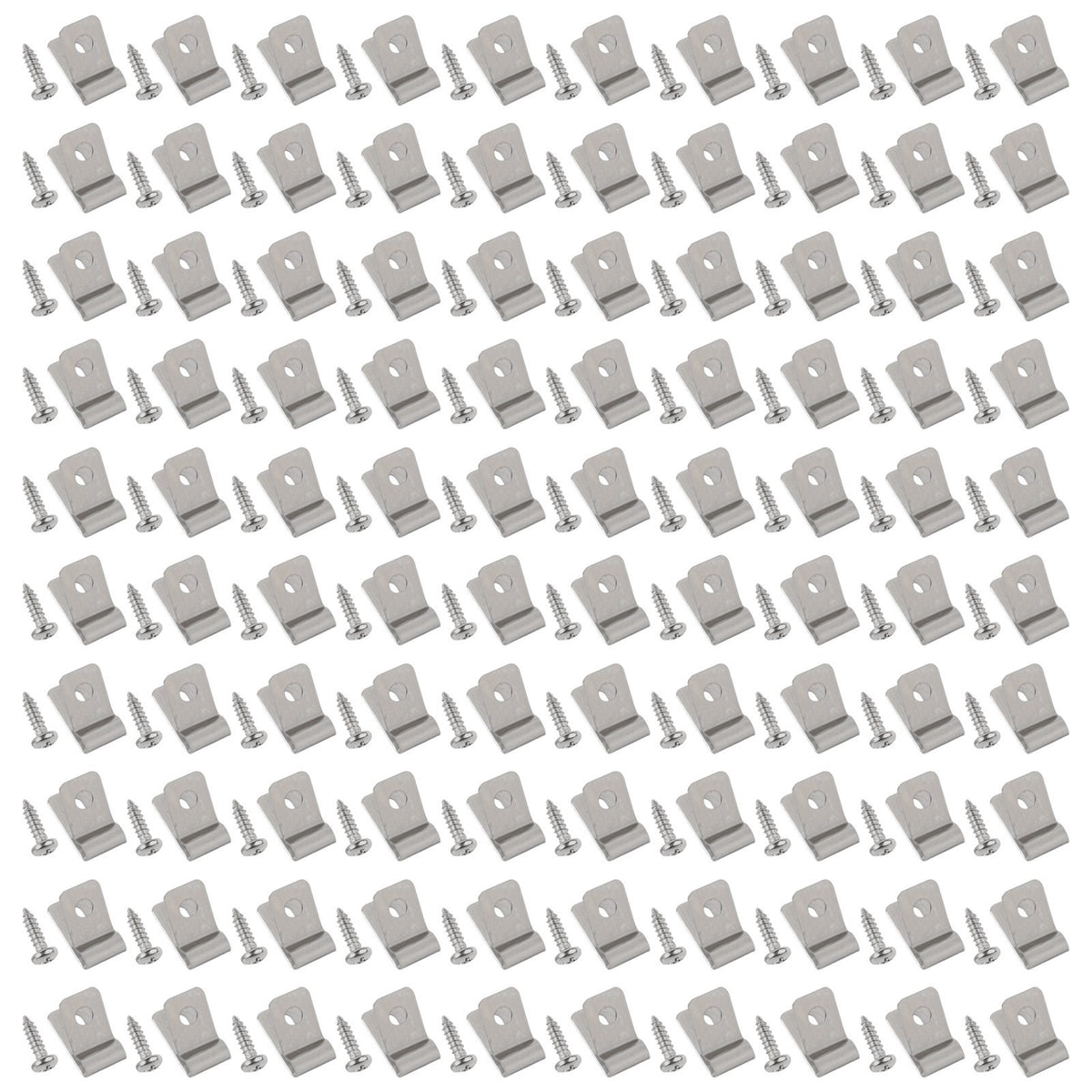 100 Pack of Rust Resistant Wire Clips with Screws for Fencing Applications