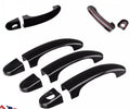 GLOSS BLACK DOOR HANDLE COVERS TRIM FOR VW TRANSPORTER T5 T6 CARAVELLE CADDY VAN