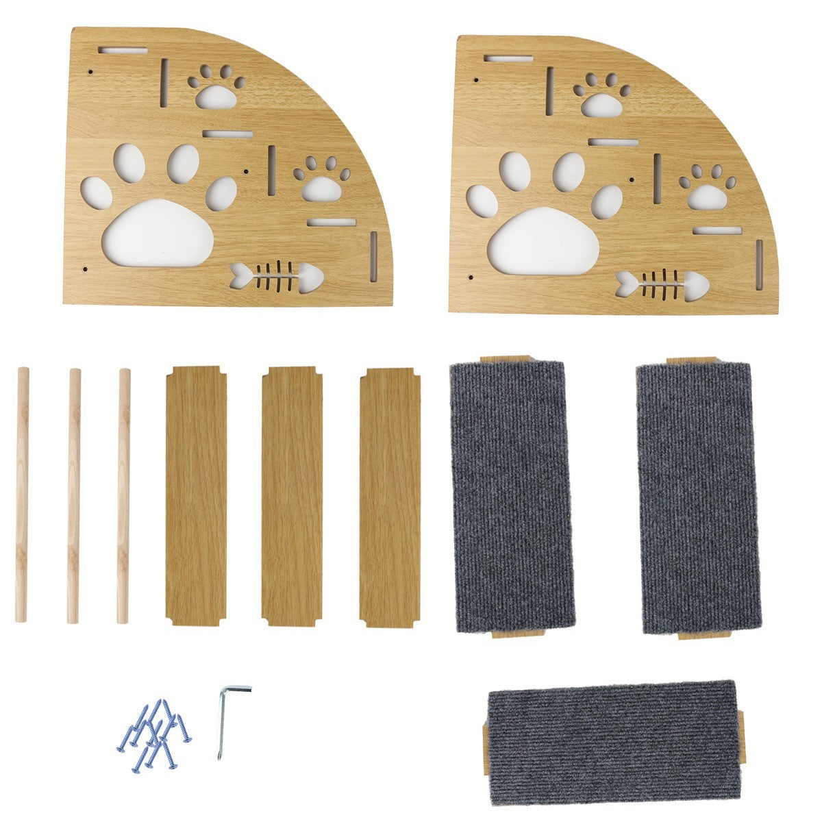 2/3 Steps Pet Ramp Wooden Dog Cat Steps Stairs Non-slip Safety Ladder For Sofa