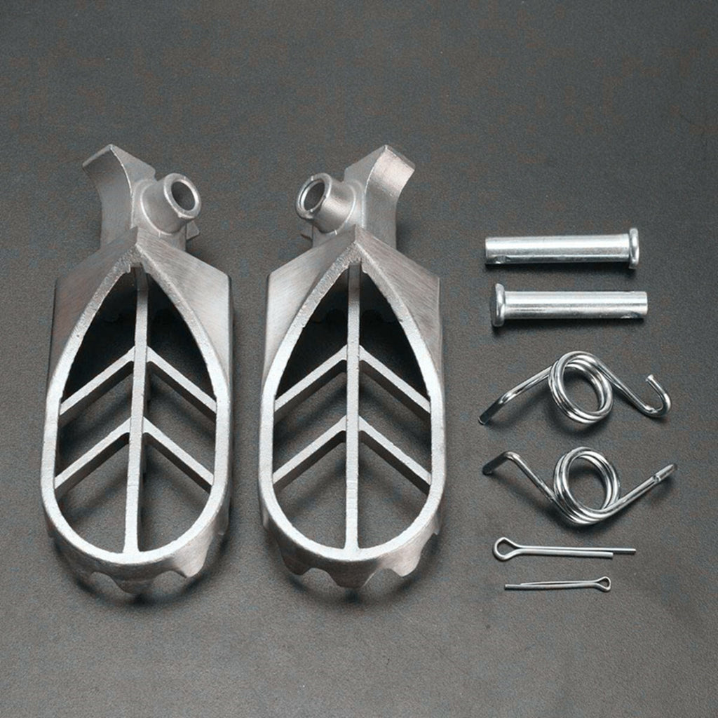 New 1 Pair Stainless Steel Wide Fat Motorcycle Front Foot Peg FootPegs Footrest