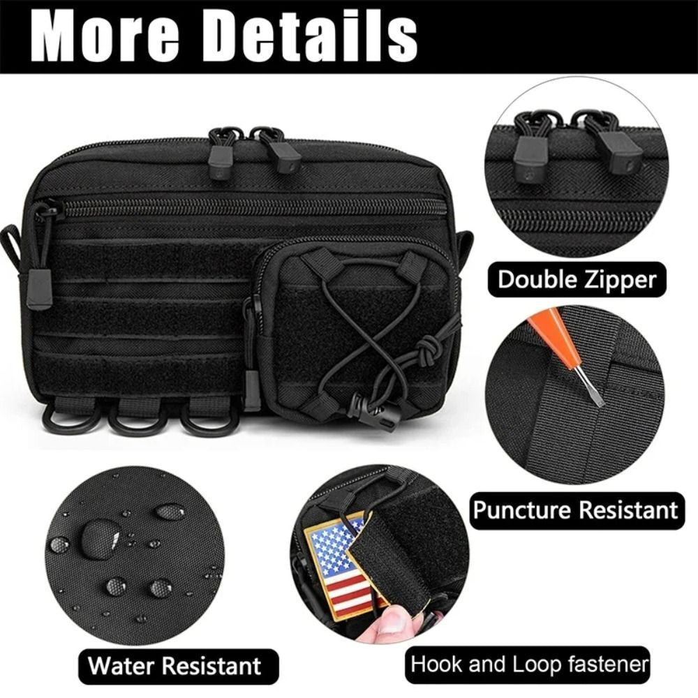 1000D EDC Pouch Molle Organizer Bag Multiple Pockets Utility Tool Storage Case