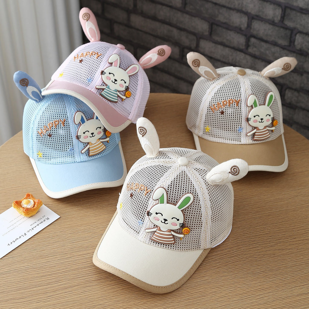 Children's Candy Rabbit Cute And Fashionable Net Scarf Baseball Cap For...
