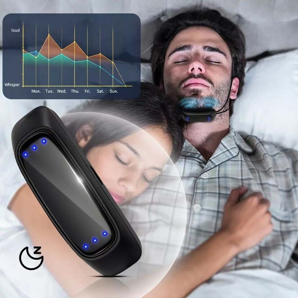 New Smart Snoring Stopper Sleep Aid Anti Snoring Chin Device Muscle Tightening