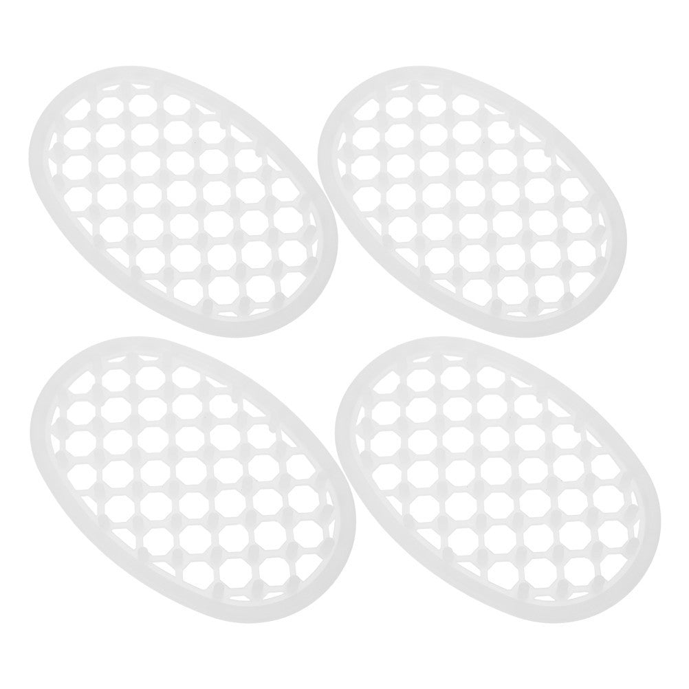 4pcs Soap Holder with Drain, Silicone Pad, Non Slip Self Draining Soap Dish