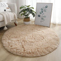 Circle Round Shaggy Rug Living Room Bedroom Carpet Fluffy Rugs Anti Slip Mats
