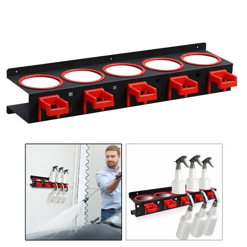 Spray Bottle Storage Rack Wall Mounted Spray Bottle Organizer for Workplace UK