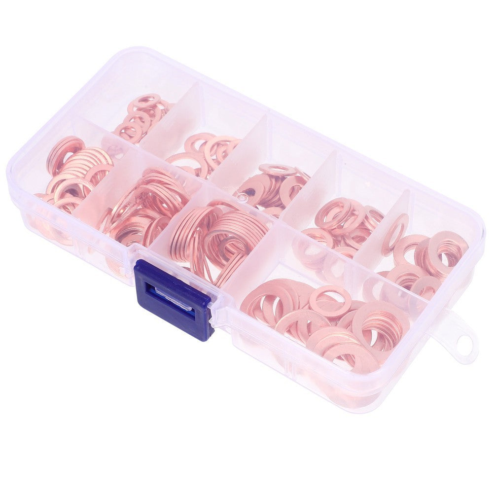 200*Oil Drain Plug Washer Copper Crush Assortment Flat Sealing Gaskets