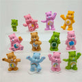 Cute Care Bears Rainbow Bear Doll 12PCS Cake Decoration Topper Figure Toy