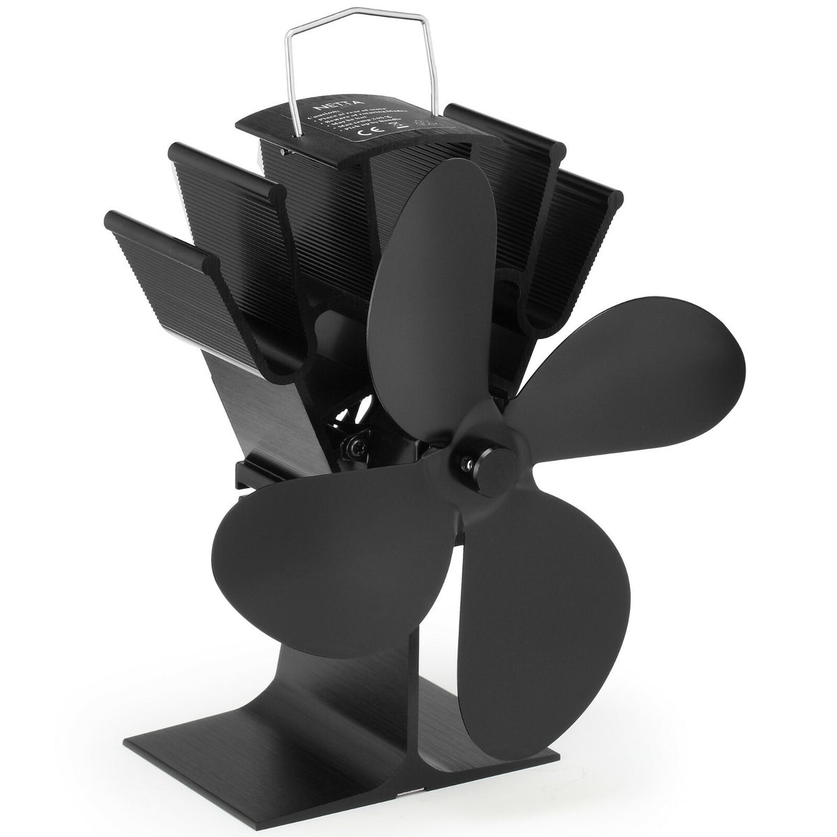 Heat Powered Stove Fan For Wood Logs Burner Fireplace Quiet 4 Blades