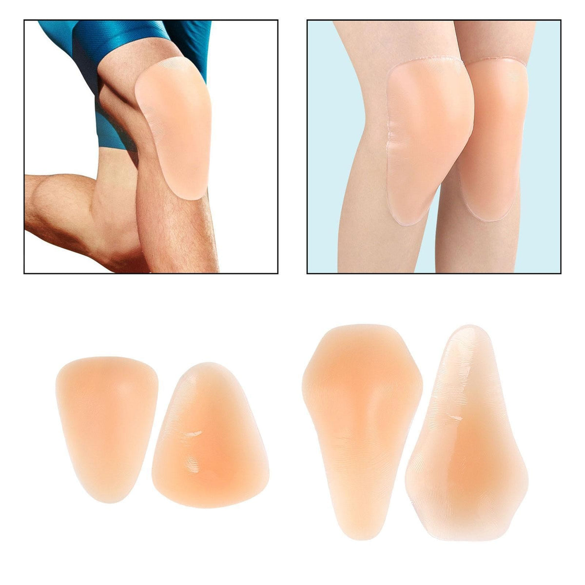 1 Pair Silicone Knee Pads Protectors Beginners Elbow Guards Knee Mat Knee Braces