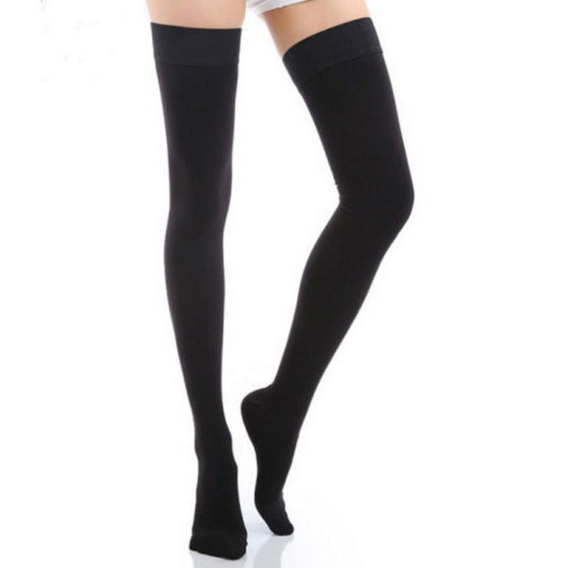 Graduated Medical Compression Thigh High Support Stocking Open/Closed Toe Socks