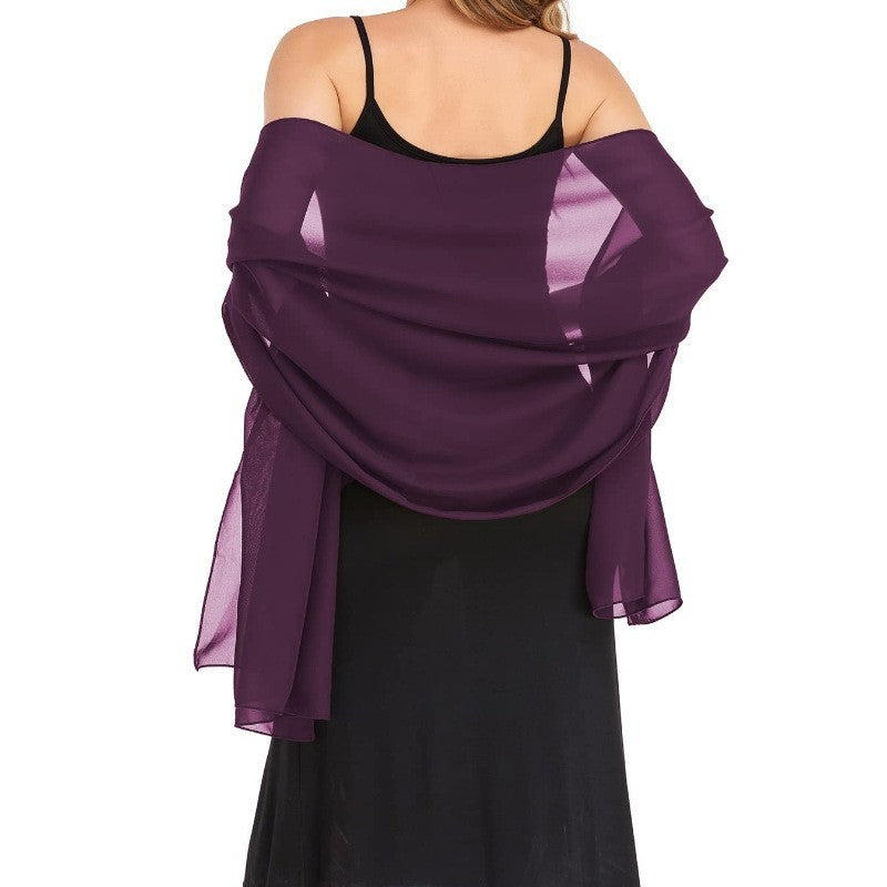 Chiffon Scarf - Lightweight Evening Gown Accessory Wedding Shawl for Women