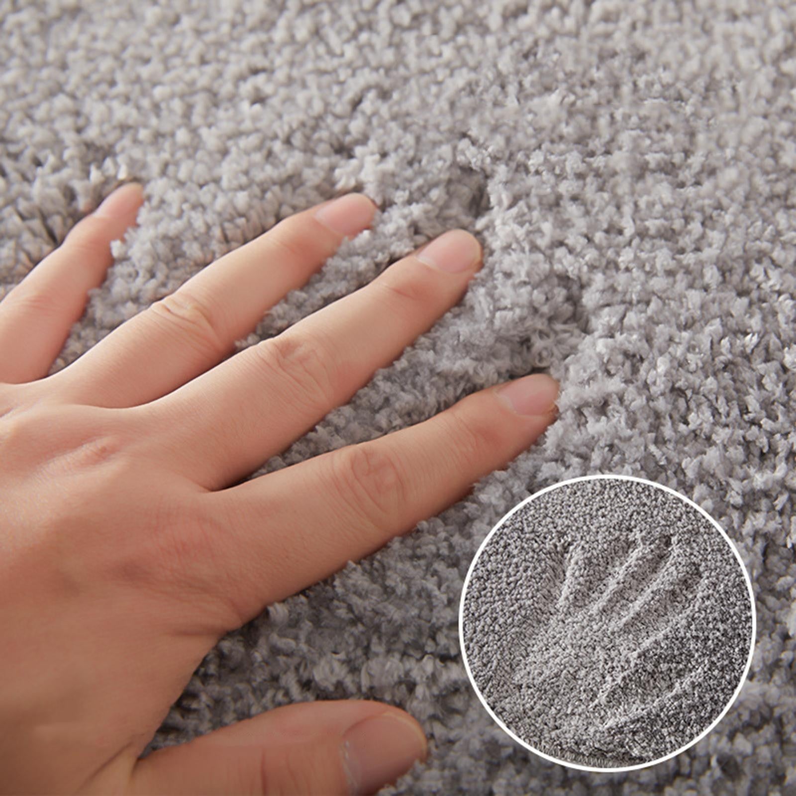 Curved Shower Mat Bathroom Mat Non-Slip Foot Rug Plush Bath Mat Curved Bath Mat