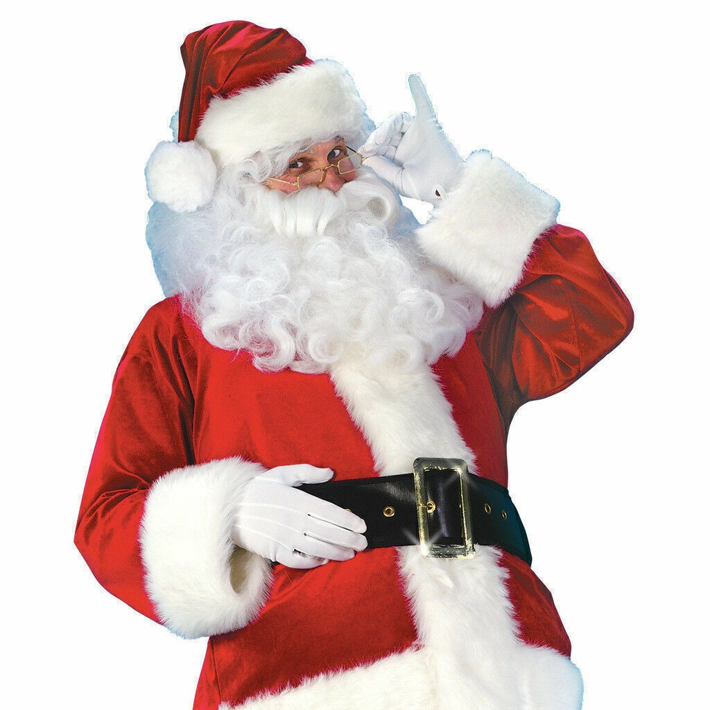 NEW Santa Claus Costume Suit Adult Father Christmas Fancy Dress Mens Xmas Outfit