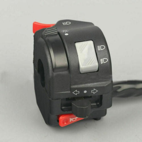 Left Side Motorcycle Handlebar Switch Indicators Horn-Hi Low Beam Head Light UK