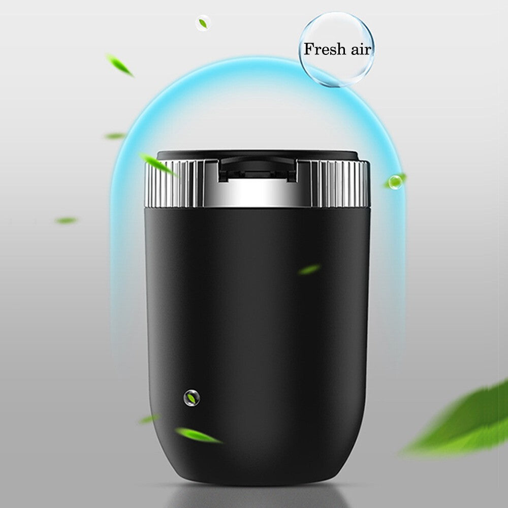 Car Ashtray LED Ash Tray With Lid Travel Cigarette Holder Interior Accessories