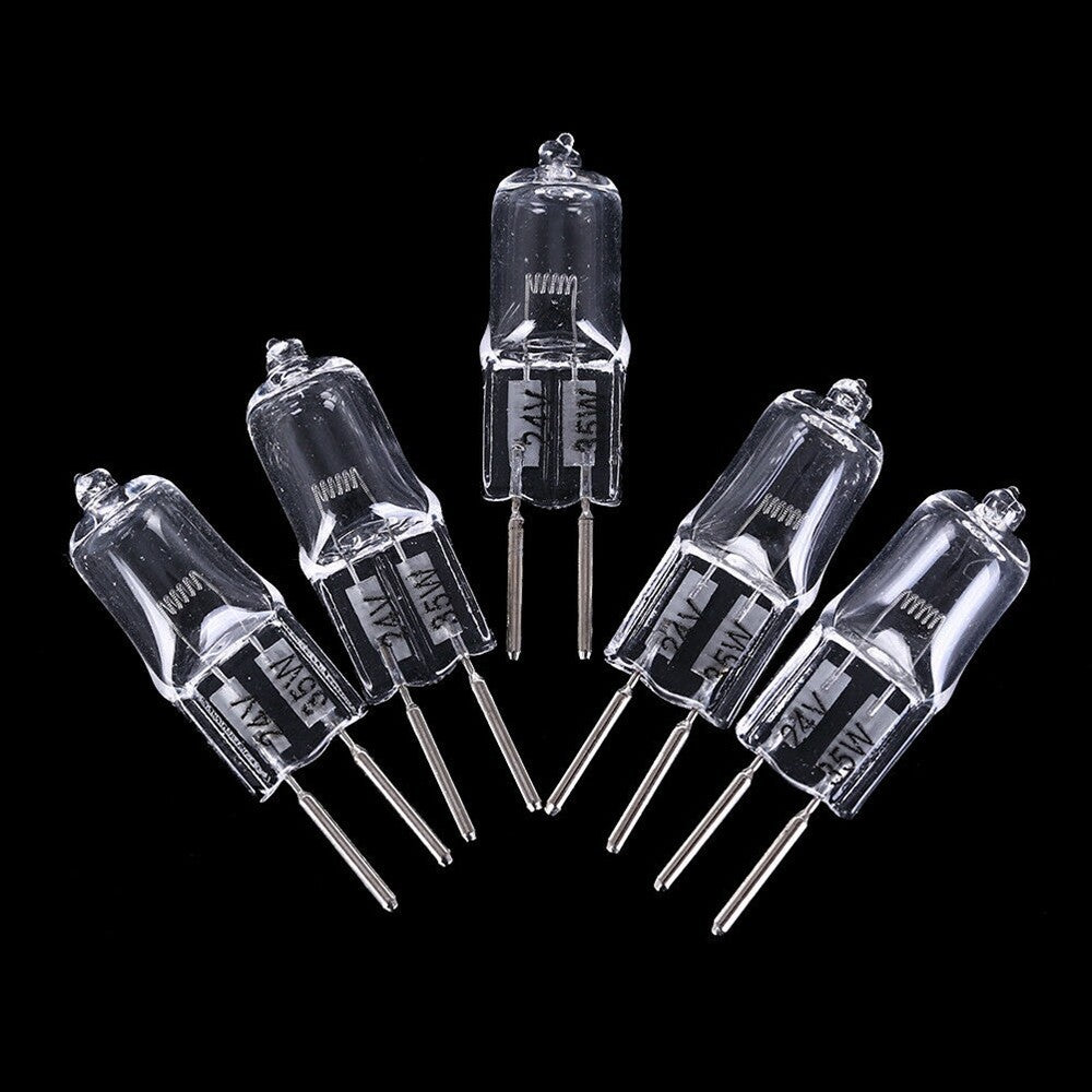 10Pcs G5.3 24V 20W/35W/50W Base Halogen Work Light Lamp Bulbs for Lathe Machine
