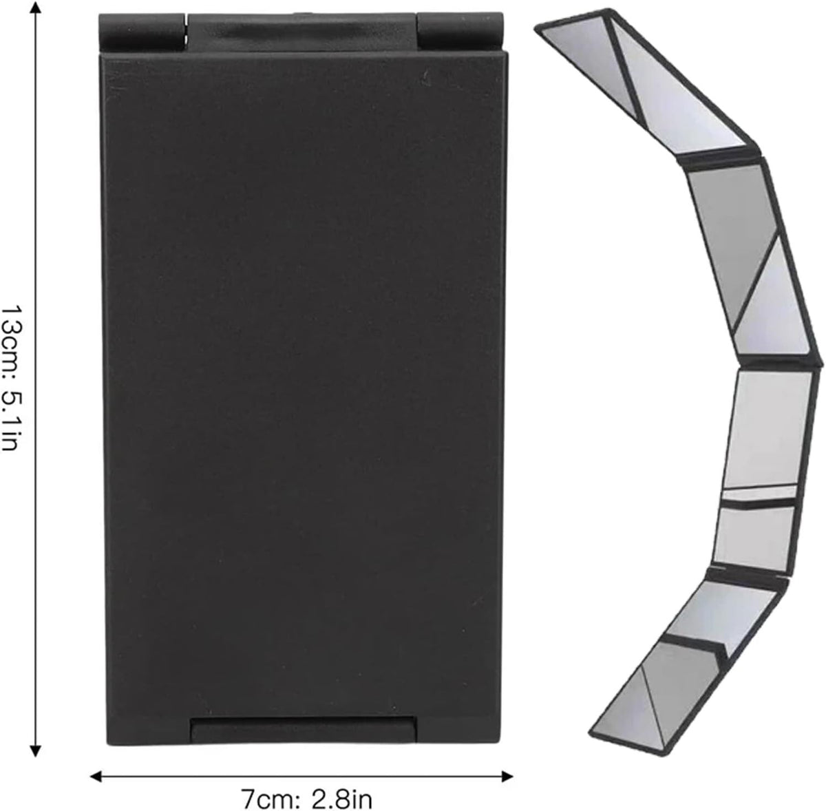 Nishomee Mirror, 4-Sided Folding Mirror, Multi Angle Folding 360 Degree Compact