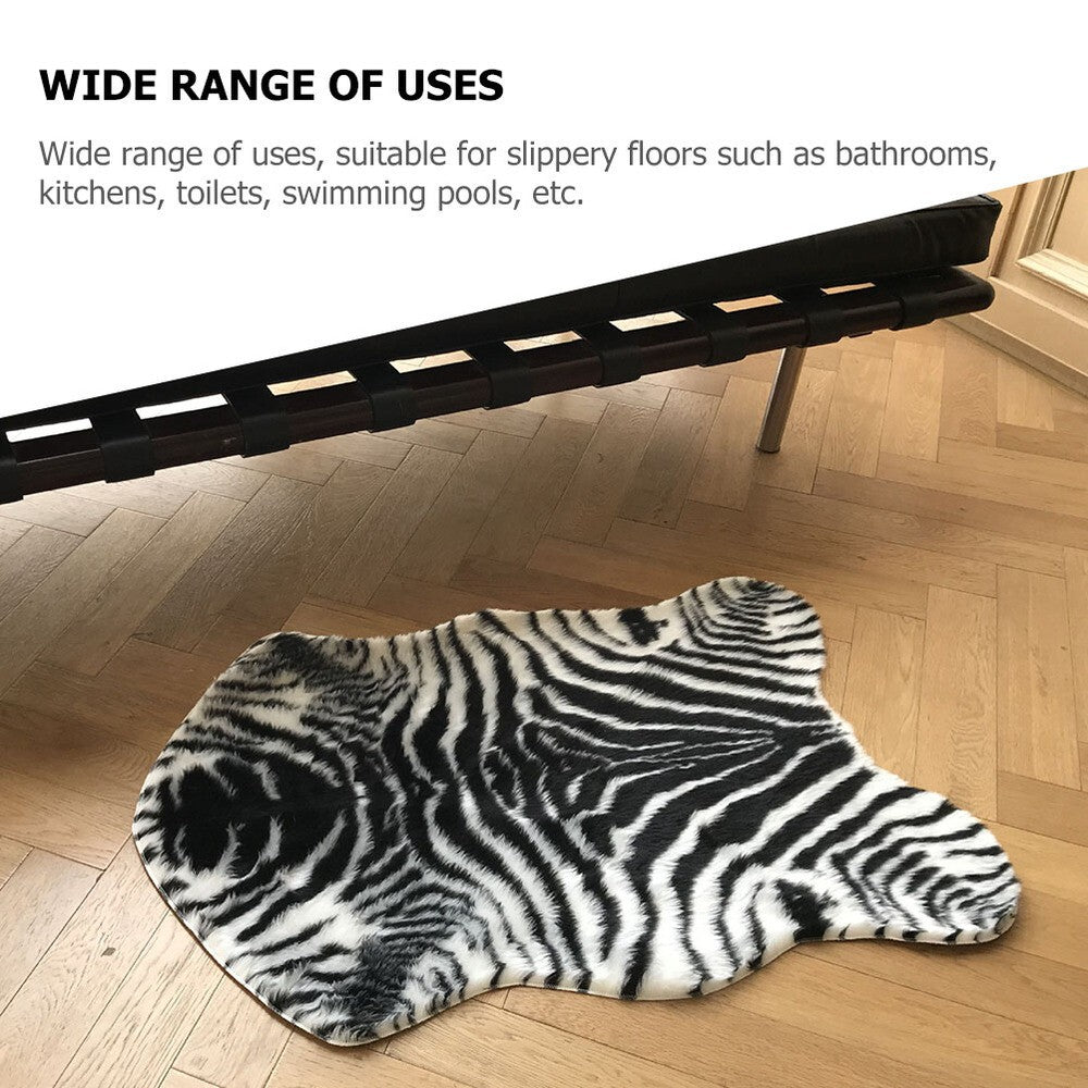 Zebra Floor Rug Animals Bath Mat Bedroom Ground Mat