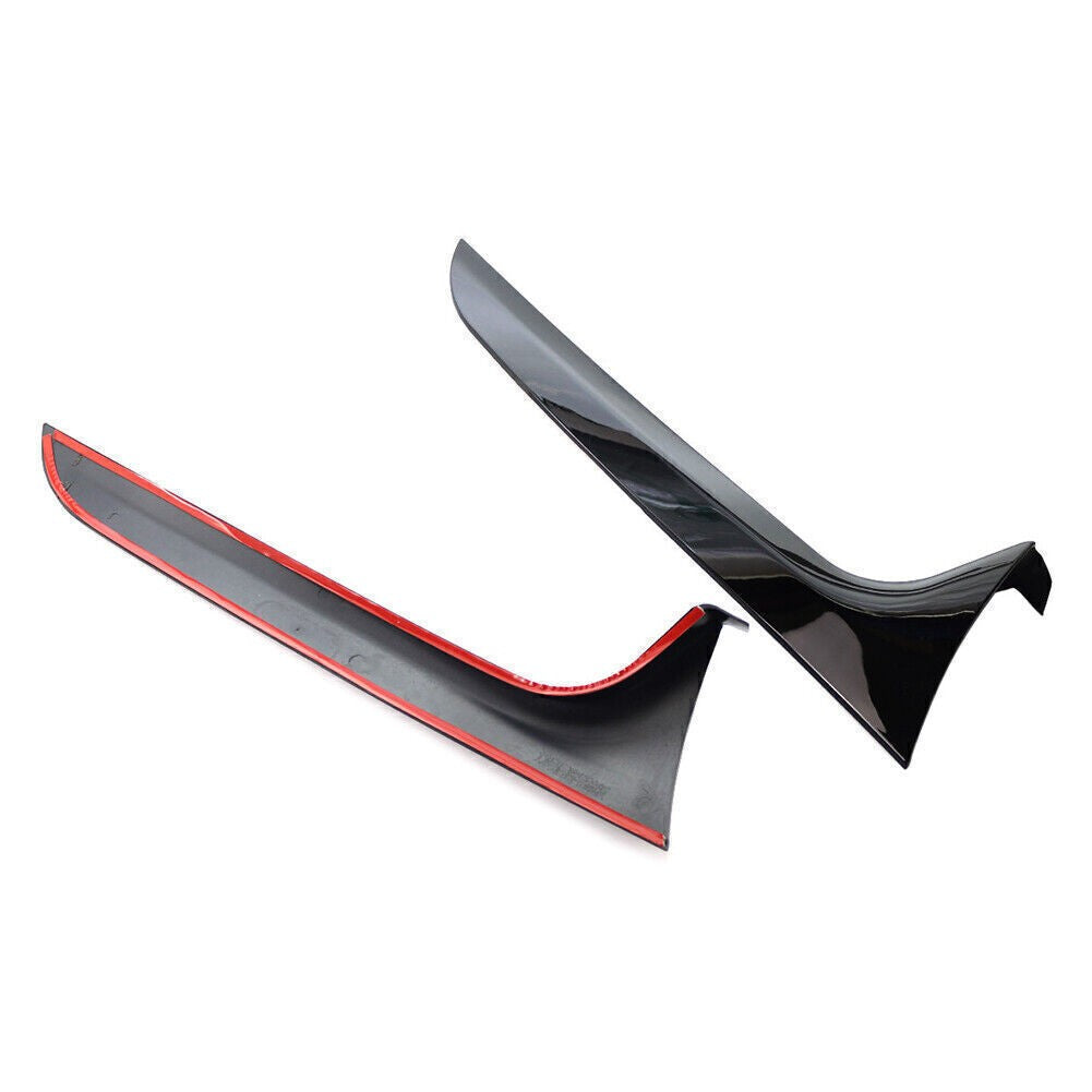 2xGloss Black Rear Window Side Spoiler Canard Splitter Trim For Audi A6 C7 Avant