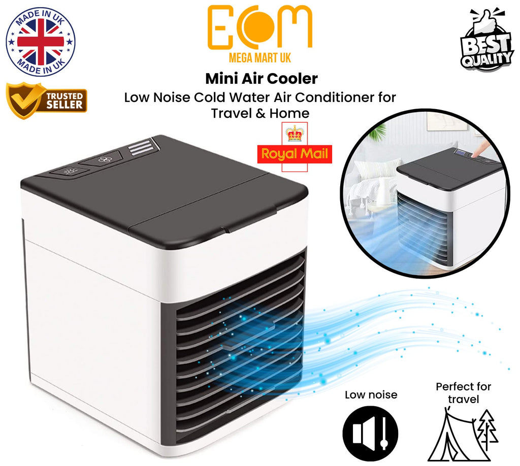 Mini Air Cooler Fan Portable Low Noise Water-Cooled Air Conditioner Unit UK