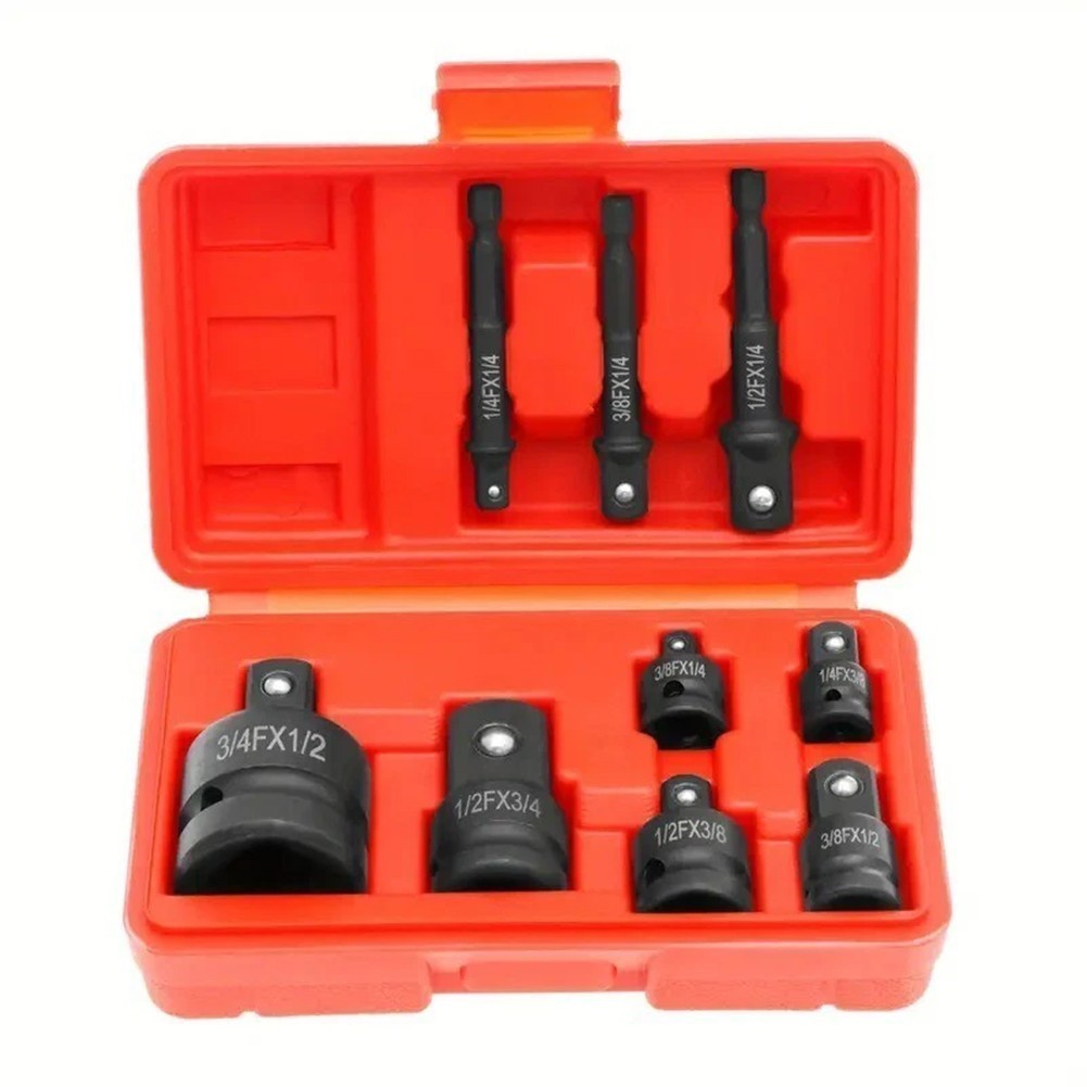 F to M Impact Driver Socket 9Pcs Impact Adapter Reducer Set 1/4" 3/8" 1/2" 3/4"