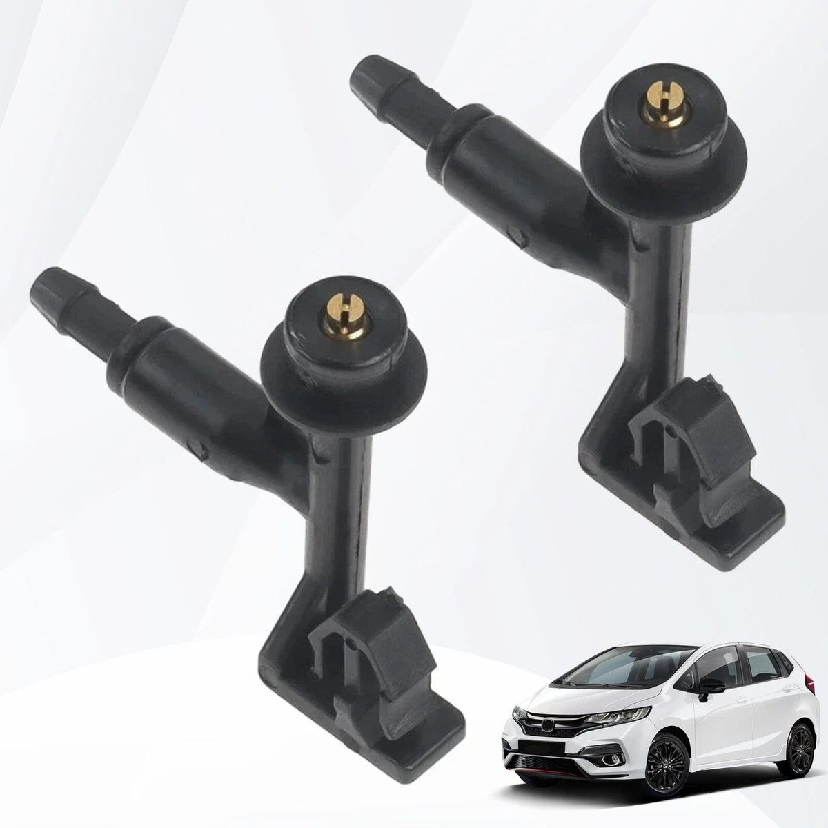 2Pcs Front Windshield Wiper Washer Jet Nozzles For Honda Fit Jazz 76810-T5A-003