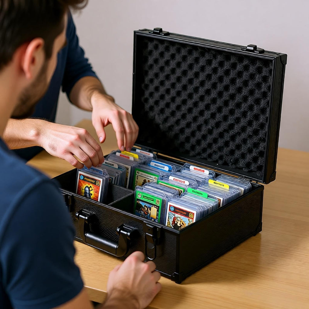 Graded Card Storage Box Portable Card Holder for Slabs Sports MTG Trading Cards
