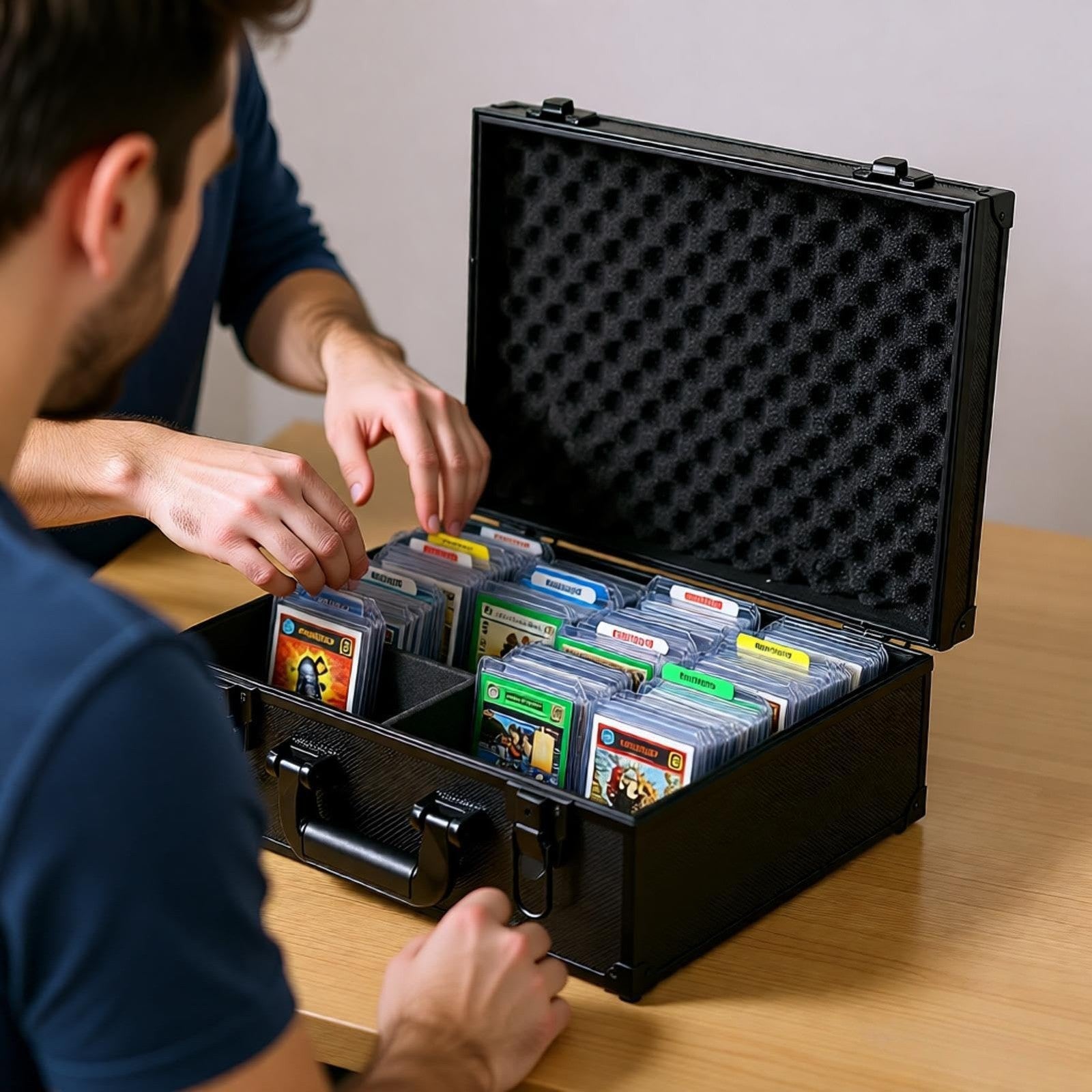Graded Card Storage Box Portable Card Holder for Slabs Sports MTG Trading Cards