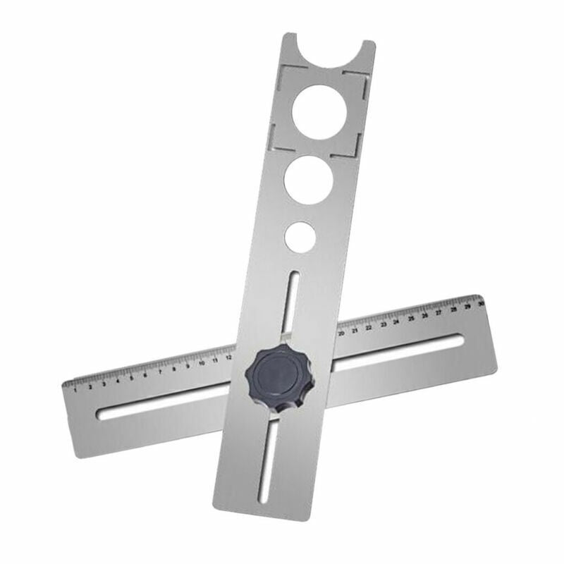 Tile Hole Locator Drill Guide Ruler Stainless Steel Ceramic Glass Drilling Tool