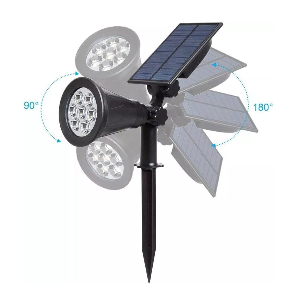 7LED Solar Spot Light LED Colour Changing Projection Stake Garden Light Outdoor