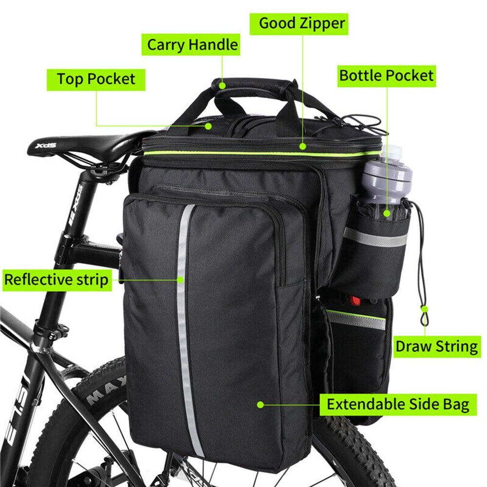 Waterproof Bike Pannier MTB Bicycle Rack Pack Carrier Bag Trunk Bag 20-35L
