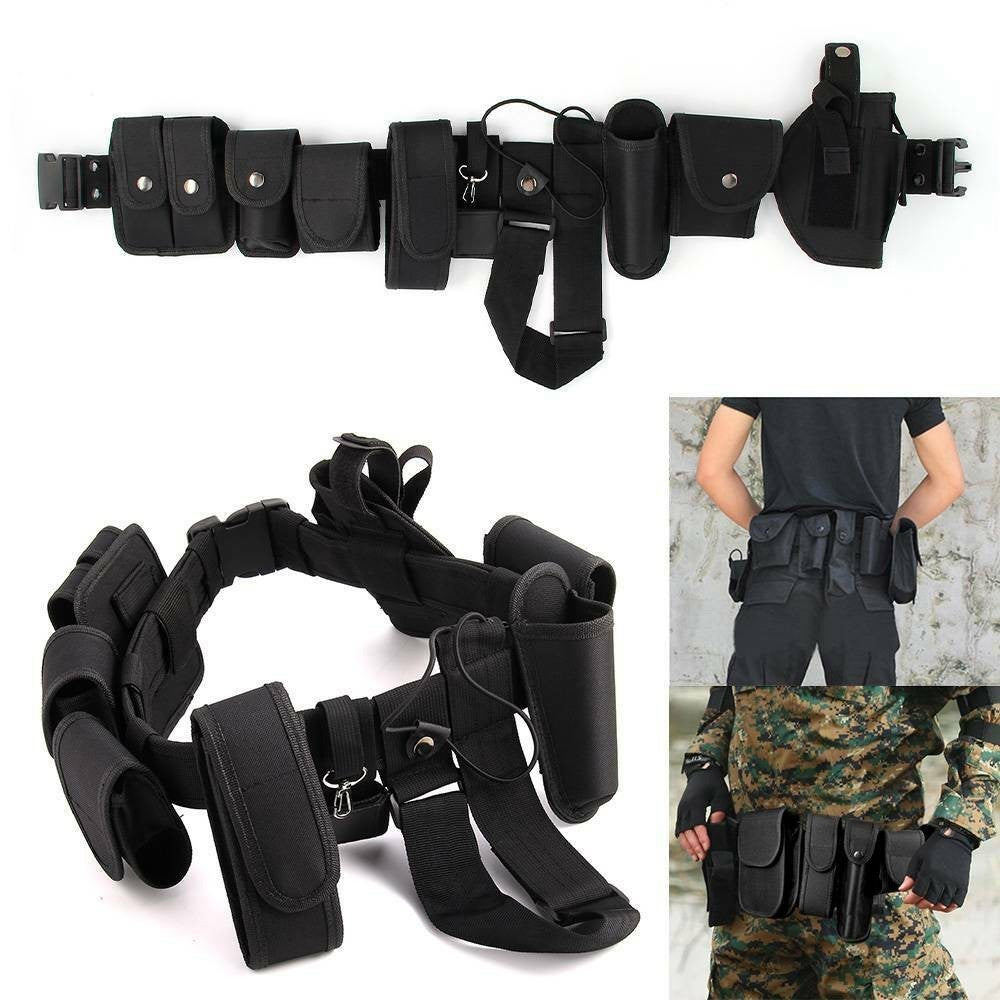 Tactical Security Duty Belt 10-in-1 Set Nylon Modular Law Enforcement Belt Kit