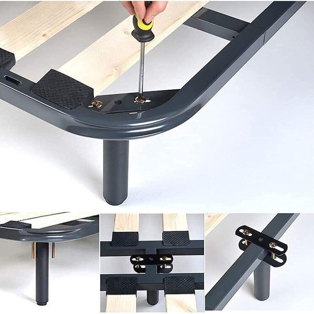 2X Bed Legs Adjustable Retractable Heavy Duty Bed Center Frame Support Feet Leg