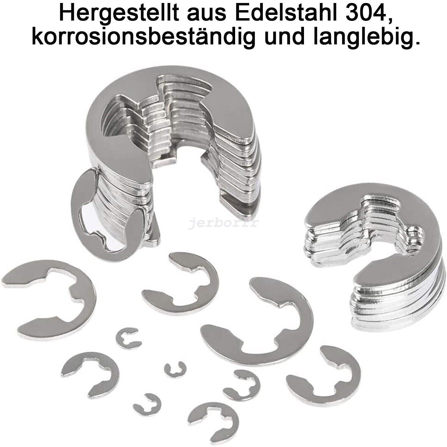 400X Assorted M1.5 -M15 Stainless E Clip C Circlip Kit Retaining Snap Ring Set