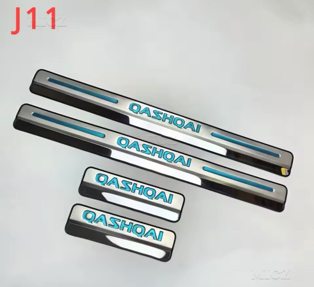 For Nissan Qashqai Door Entry Guards 4PCS Stainless Chrome Sill Protectors