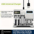 Universal Multi Solt For 3A Rechargeable Batteries USB Plug Fast Battery Charger