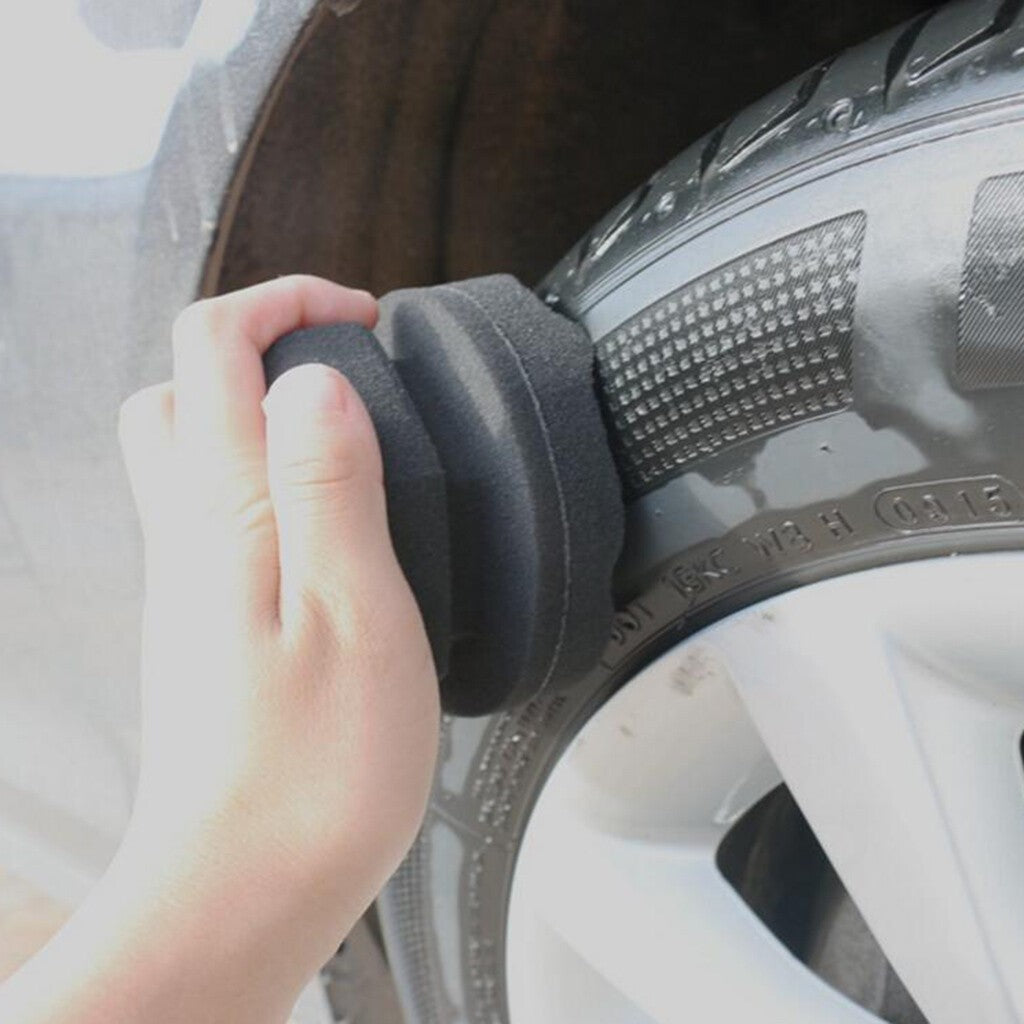 4Pack Car Tyre Brush Tire Dressing Applicator Hex Grip Soft Sponge Waxing Sponge