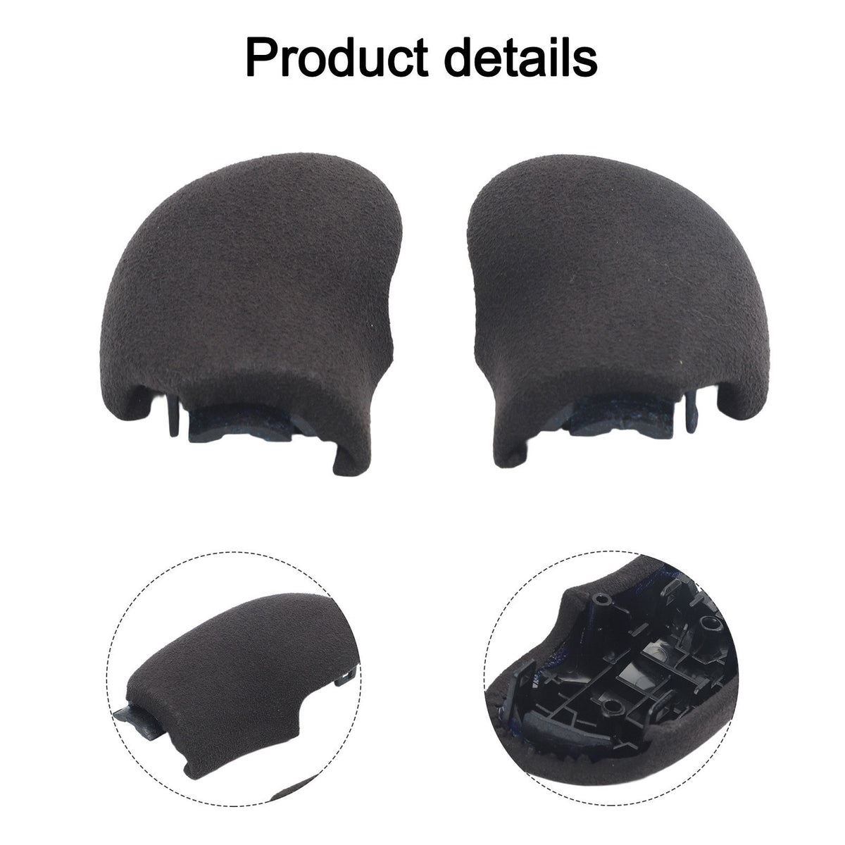 2 Pack Leather Shift Knob for Skoda For Octavia Superb For Fabia Black