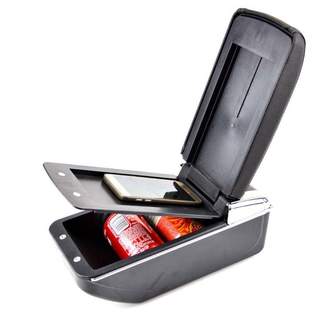 For VW Mk5 Polo 6R 2010-2017 Dual Layer Armrest Car Central Storage Box